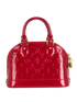 Alma BB, &pound;750, Handbags, Red, Patent Leather, Back view